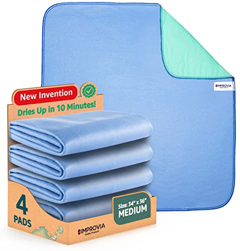 IMPROVIA® Washable Underpads, 34" x 36" (Pack of 4) - Heavy Absorben IMPROVIABuy Supplements Australia