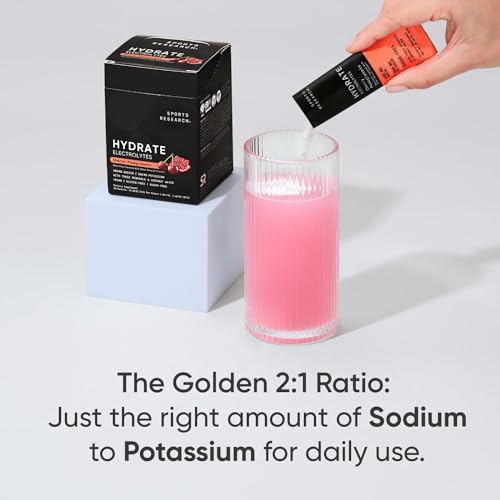 Sports Research Hydrate Electrolytes Powder Packets - Sugar-Free & Naturally Flavored Sports ResearchBuy Supplements Australia