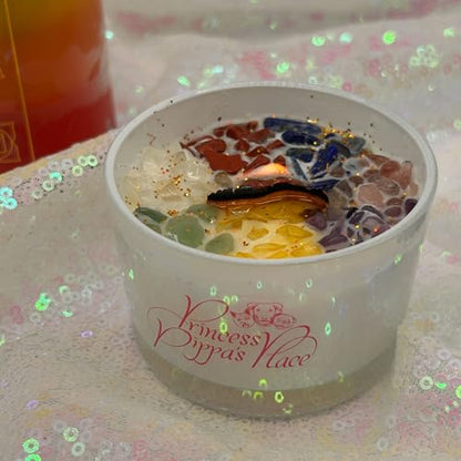 Princess Pippa's Place Healing Candles with Crystals Inside- Natural Soy Wax 7 Stones Crystal Candle Jar Msupps.comBuy Supplements Australia