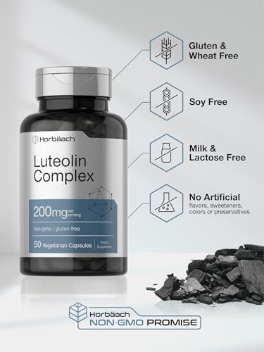 Luteolin Complex with Rutin | 50 Capsules | Vegetarian, Non-GMO & Gluten Free Flavonoid HorbäachBuy Supplements Australia