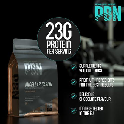 PBN - Premium Body Nutrition Micellar Casein Chocolate 1kg Pouch Premium Body NutritionBuy Supplements Australia
