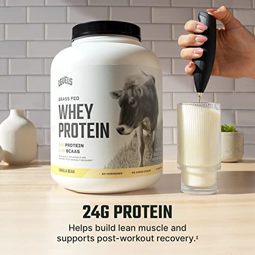 Levels Grass Fed 100% Whey Protein, No Hormones, Vanilla Bean, 5LB Levels NutritionBuy Supplements Australia