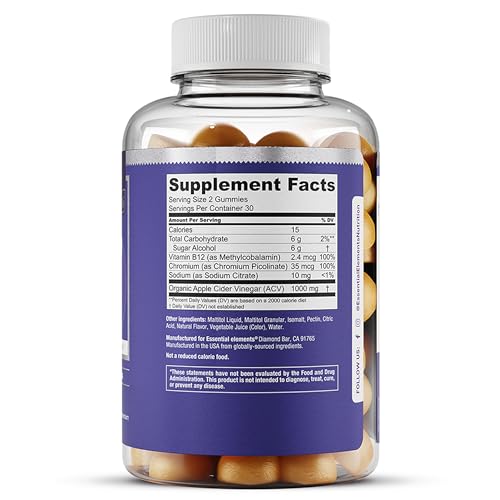 Essential Elements Zero-Sugar ACV Apple Cider Vinegar Gummies from “The Mother” Essential ElementsBuy Supplements Australia