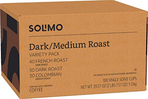 Amazon Brand - Solimo Coffee Pods, Assorted pack (French, Dark, Colombian) SolimoBuy Supplements Australia