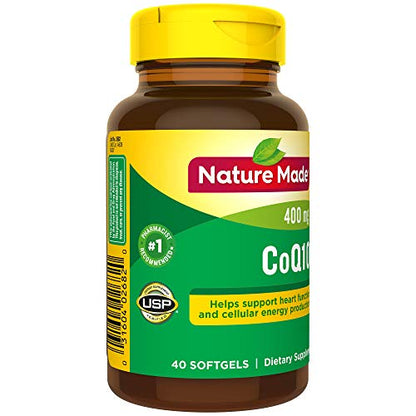 Nature Made CoQ10 400mg, Dietary Supplement for Heart Health Support, 40 Softgels Nature MadeBuy Supplements Australia