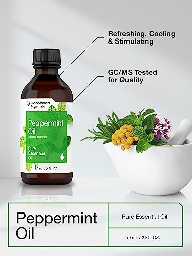 Horbaach Peppermint Oil | 2 fl oz | Pure Essential Spray | for Massage, Bath & Diffusers | Non-GMO HorbäachBuy Supplements Australia