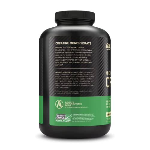 Optimum Nutrition Micronized Creatine Monohydrate Powder, Unflavored, Keto Friendly Optimum NutritionBuy Supplements Australia