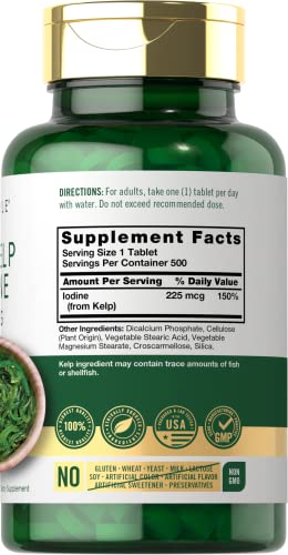Sea Kelp Iodine Supplement | 225mcg | 300 Tablets | Non-GMO, Gluten Free | Traditional CarlyleBuy Supplements Australia