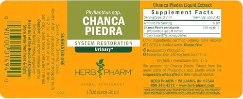 Herb Pharm Chanca Piedra Liquid Extract for Urinary System Support, 1 Fl Oz Herb PharmBuy Supplements Australia