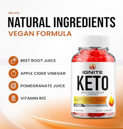 (3 Pack) Ignite Keto ACV Gummies - Official - Keto Ignite ACV Advanced Formula Plus RillvoBuy Supplements Australia