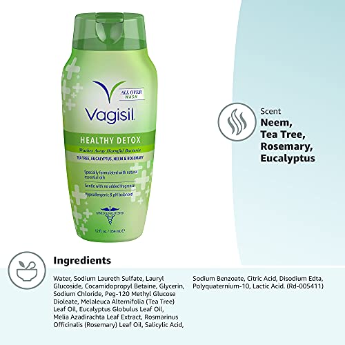Vagisil Feminine Wash for Intimate Area Hygiene, Healthy Detox, All Over Body Wash VagisilBuy Supplements Australia