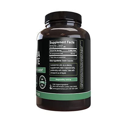 PURE ORIGINAL INGREDIENTS Yerba Mate (365 Capsules), No Magnesium Or Rice Fillers PURE ORIGINAL INGREDIENTSBuy Supplements Australia
