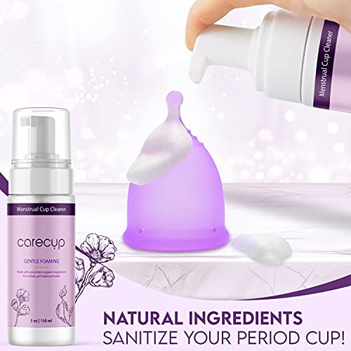 CareCup Menstrual Cup Cleaner - Unscented Foaming Sterilizer Wash for Silicone Period discs - Wipes Clean CareCupBuy Supplements Australia