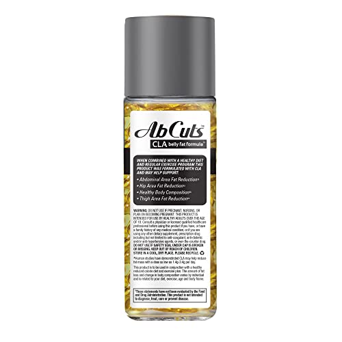 Ab Cuts CLA Belly Fat Formula - 80 Easy-to-Swallow Softgels - Omega 3 Fish Oil, Flaxseed AbCutsBuy Supplements Australia