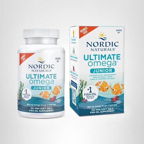 Nordic Naturals Ultimate Omega Jr., Strawberry - 120 Mini Soft Gels - 680 Total Omega-3s with EPA & DHA