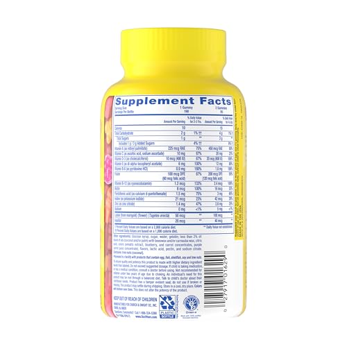 L'il Critters Gummy Vites Daily Kids Multivitamins Assorted Fruit Flavors for Ages 2+ Toddlers & Kids, Gummy Vitamin with Vitamin C and D