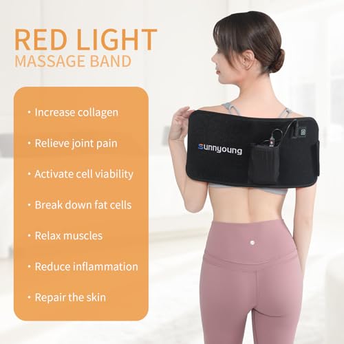 SUNNYOUNG Red Light Therapy Belt, Infrared Light Therapy Wrap Muscle Relaxing Belt with 120 LED Lights sunnyoungBuy Supplements Australia