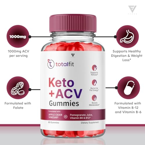 (2 Pack) Total Fit Keto ACV Gummies Advanced Apple Cider Vinegar Supplement Reviews FyvusBuy Supplements Australia
