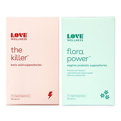 Love Wellness Womens Vaginal Suppository Duo, The Killer & Flora Power Love WellnessBuy Supplements Australia