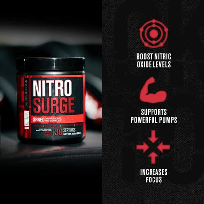 Jacked Factory Nitrosurge Shred Thermogenic Pre-Workout in Fruit Punch & N.O. XT Nitric Oxide Booster for Men & Women