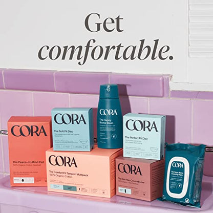 Cora Organic Applicator Tampons | Super Absorbency | 100% Organic Cotton, Unscented CoraBuy Supplements Australia