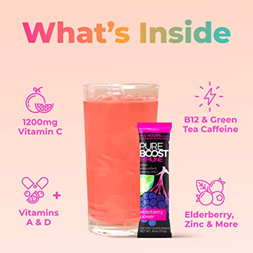 Pureboost Immune Clean Energy Drink Mix: Immunity Supplement with Elderberry PureboostBuy Supplements Australia