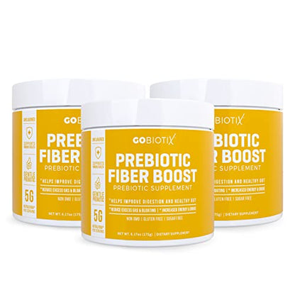 GOBIOTIX Fiber Supplement - Prebiotic Soluble Fiber Powder, Supports Gut Health 