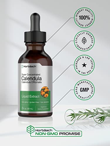 Calendula Extract Tincture | 2 fl oz | Vegetarian, Non-GMO, Gluten Free Liquid Supplement HorbäachBuy Supplements Australia