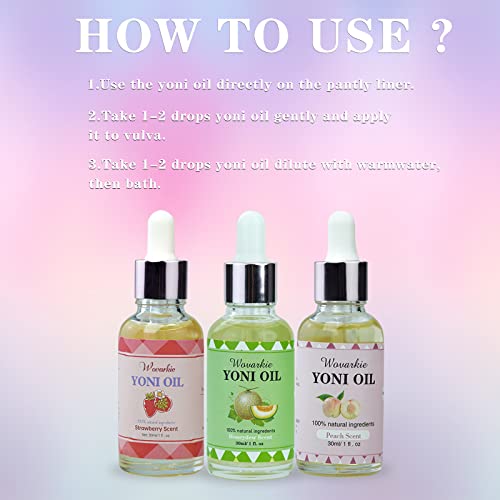Yoni Oil for Women Set Of 3, 100% Natural Feminine Oil Intimate Deodorant for Women, Eliminates Odor WovarkieBuy Supplements Australia