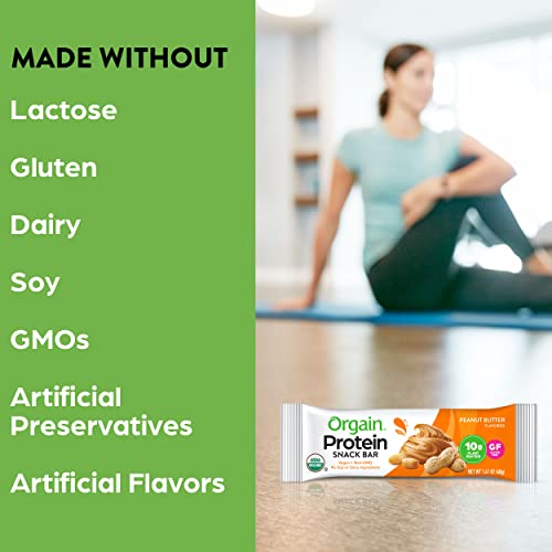 Orgain Organic Vegan Protein Bars, Peanut Butter - 10g Plant Based Protein OrgainBuy Supplements Australia