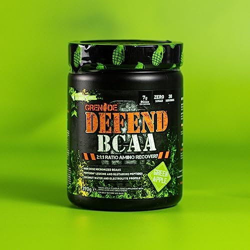 Grenade Defend BCAA Powder, Green Apple, 390 g (7 g BCAA's Per Serving - 30 Servings GrenadeBuy Supplements Australia