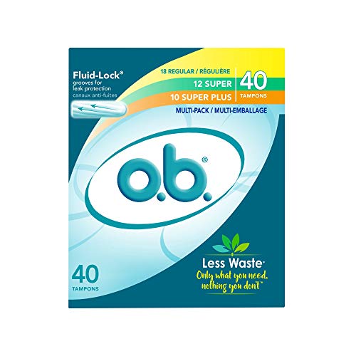 o.b. Tampons Multipack | Non-Applicator Tampon, Unscented | Regular/Super/Super Plus Tampons, 40ct o.b.Buy Supplements Australia