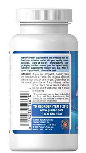Puritan's Pride Probiotic Acidophilus Tablets, White, 100 Count Puritan's PrideBuy Supplements Australia