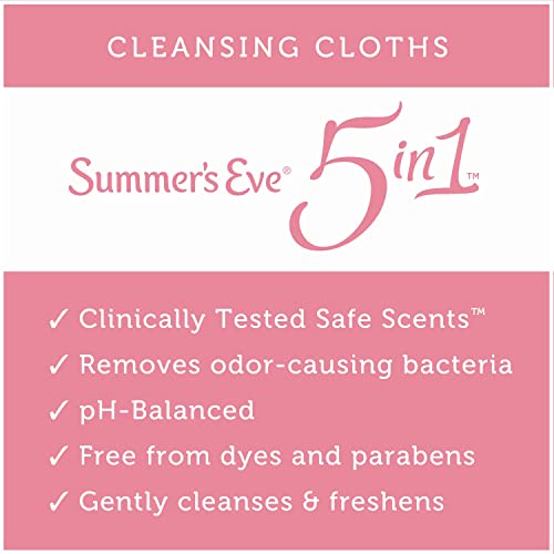 Summer's Eve Sheer Floral Daily Refreshing Feminine Wipes, Removes Odor, pH balanced Summer's EveBuy Supplements Australia