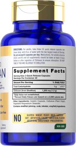 Carlyle Chitosan Supplement 1200mg | 120 Quick Release Capsules | Non-GMO CarlyleBuy Supplements Australia