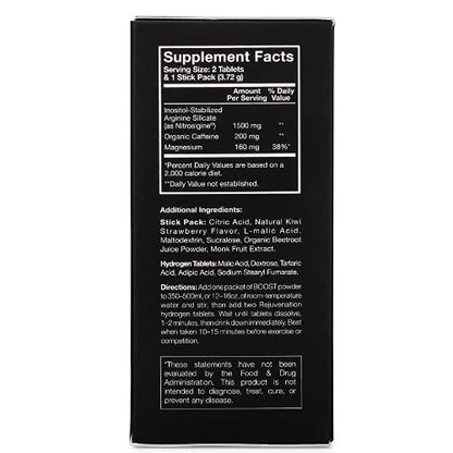 Pre Workout Mix & Nitric Oxide Booster, BOOST - Intense Performance, Energy, Endurance - Pre Workout Supplement with Caffeine, Hydrogen Tablets, Nitrosigine - 15 Servings
