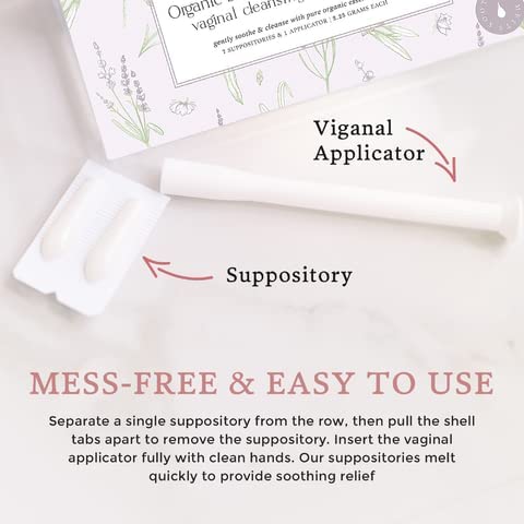 Femallay Lavender and Tea Tree Oil Vaginal Cleansing Suppositories for Hygiene, 100% Natural Melts FemallayBuy Supplements Australia