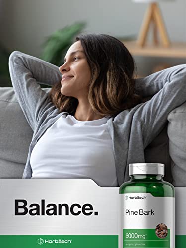 Pine Bark Extract | 6000 mg | 180 Capsules | Standardized to Contain 380 mg Proanthocyan HorbäachBuy Supplements Australia