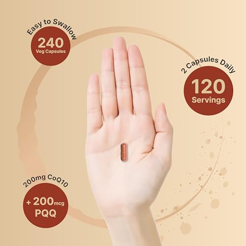 NatureBell CoQ10 (Ubiquinone) 200mg with PQQ, 240 Veggie Capsules | Stable High NatureBellBuy Supplements Australia