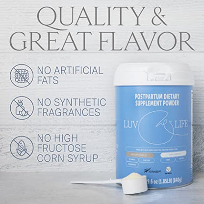 LUV&LIFE Postpartum Vitamin Supplement Powder Vanilla Flavored Has Postnatal Multivitamins LUV&LIFEBuy Supplements Australia