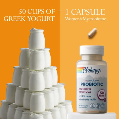 SOLARAY Mycrobiome Probiotic Women’s Formula, 24 Strains Plus Prebiotic Inulin SOLARAYBuy Supplements Australia