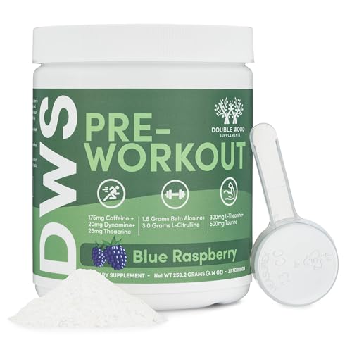 Pre Workout Powder for Men & Women (30 Servings of Caffeine, Beta Alanine, L-Citrulline Double Wood SupplementsBuy Supplements Australia