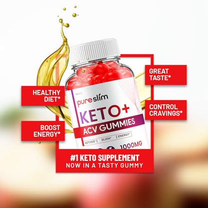(2 Pack) Pure Slim Keto ACV Gummies - Advanced Formula PureSlim Keto Plus ACV Gummies IndeloBuy Supplements Australia