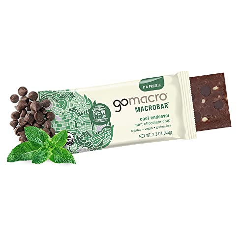 GoMacro MacroBar Organic Vegan Protein Bars - Mint Chocolate Chip, 2.3 Ounce Bars GoMacroBuy Supplements Australia