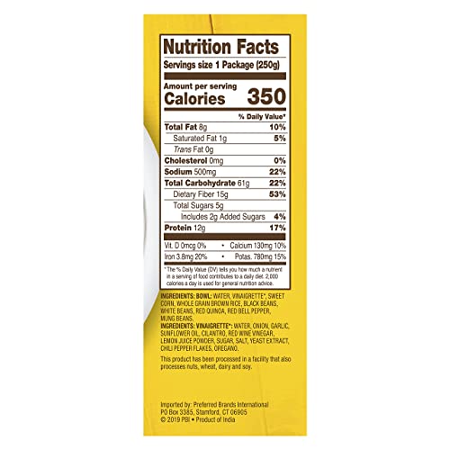 TASTY BITE Mexican Protein Bowl, 8.8 Ounce, Pack of 6, Ready to Eat, Microwaveable TASTY BITEBuy Supplements Australia