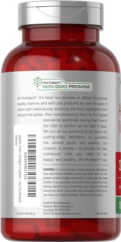Apple Cider Vinegar Tablets 3200mg | 180 Pills | Vegetarian, Non-GMO & Gluten Free Supplement HorbäachBuy Supplements Australia
