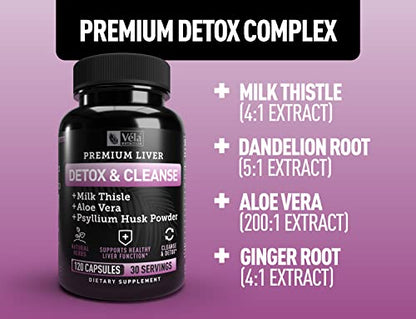 Véla Colon Cleanse & Liver Detox Formula Cleanse - 22 Herbs with Milk Thistle, Turmeric VélaBuy Supplements Australia