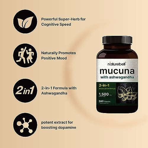Mucuna Pruriens Capsules, Triple Strength 1500mg Per Serving, 2 in 1 Formula NatureBellBuy Supplements Australia