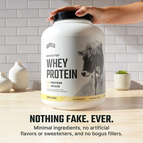 Levels Grass Fed 100% Whey Protein, No Hormones, Vanilla Bean, 5LB Levels NutritionBuy Supplements Australia