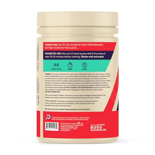 Podium Nutrition, Fuse Pre Workout Powder, Sour Watermelon, 30 Servings, Beta Alanine Podium NutritionBuy Supplements Australia